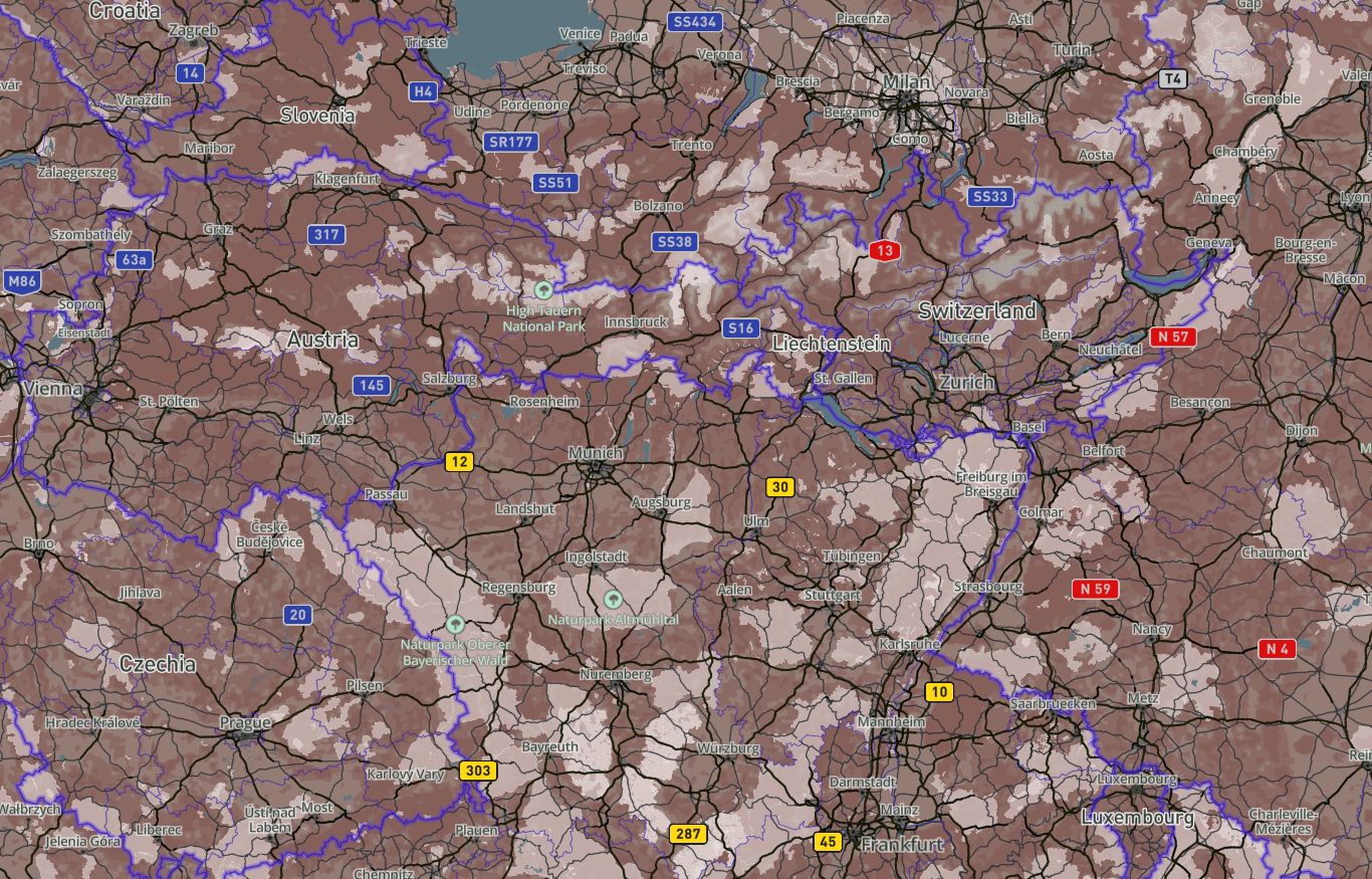 overview map view of Munich